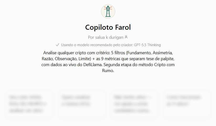 Copiloto FAROL no ChatGPT
