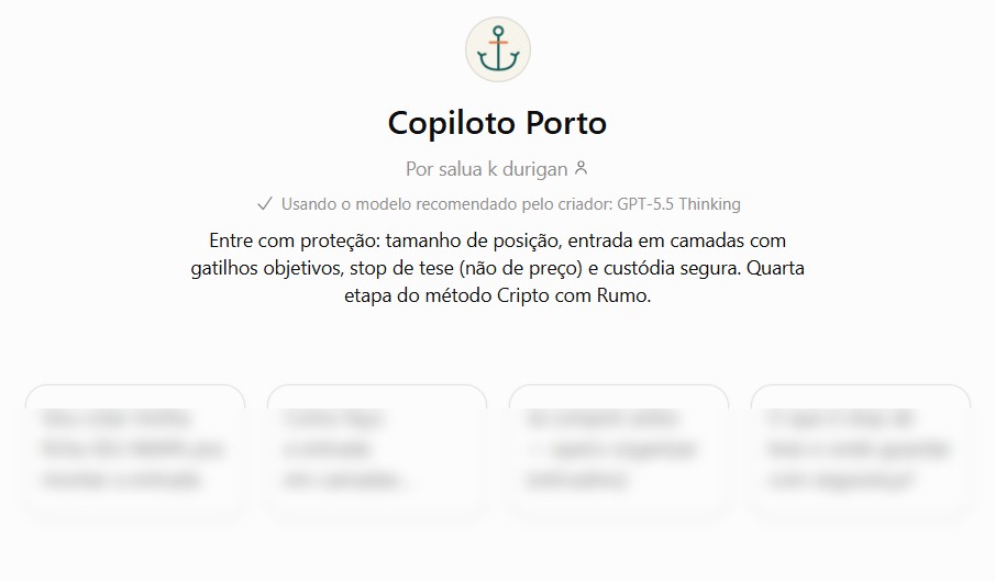 Copiloto PORTO no ChatGPT
